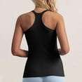 thumbnail image 6 of TARIENDY Racerback Workout Tank Tops for Women Built-in-Bra Ribbed Sleeveless Tops Wide Straps Scoop Neck Cami Shirts Plus Size Slim Fit Basic Shirt Black XXXXL, 6 of 9