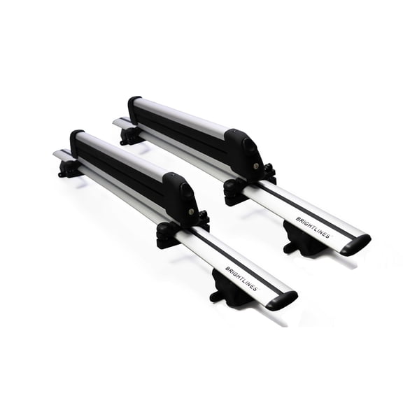 BrightLines Roof Rack Cross Bars Ski Rack Combo Compatible with Chevy Blazer 2019-2025 (up to 4 Skis or 2 Snowboards)
