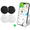 White Black, variant on OTIC 4 Pack Bluetooth Tracker for iOS, Black&White, Support Find My App (iOS Only), Smart Finder with CR2032, IP67 Waterproof for Keys Wallet Luggage