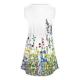 thumbnail image 7 of Warop Womens Summer V Neck Sleeveless Mini Dress Fashion Printed Knee-Length Dress Loose Fit Casual Sleepwear, 7 of 7