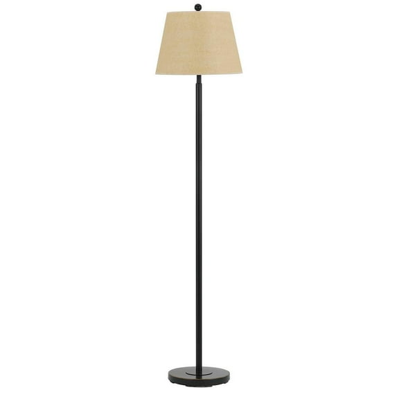 HomeRoots 60" Bronze Traditional Shaped Floor Lamp With Tan Square Shade