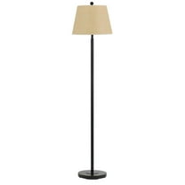 HomeRoots 60" Bronze Traditional Shaped Floor Lamp With Tan Square Shade