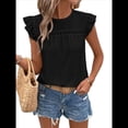 thumbnail image 2 of Top de Cuello Redondo y Mangas para Mujer, Color Negro, Talla S, 2 of 5