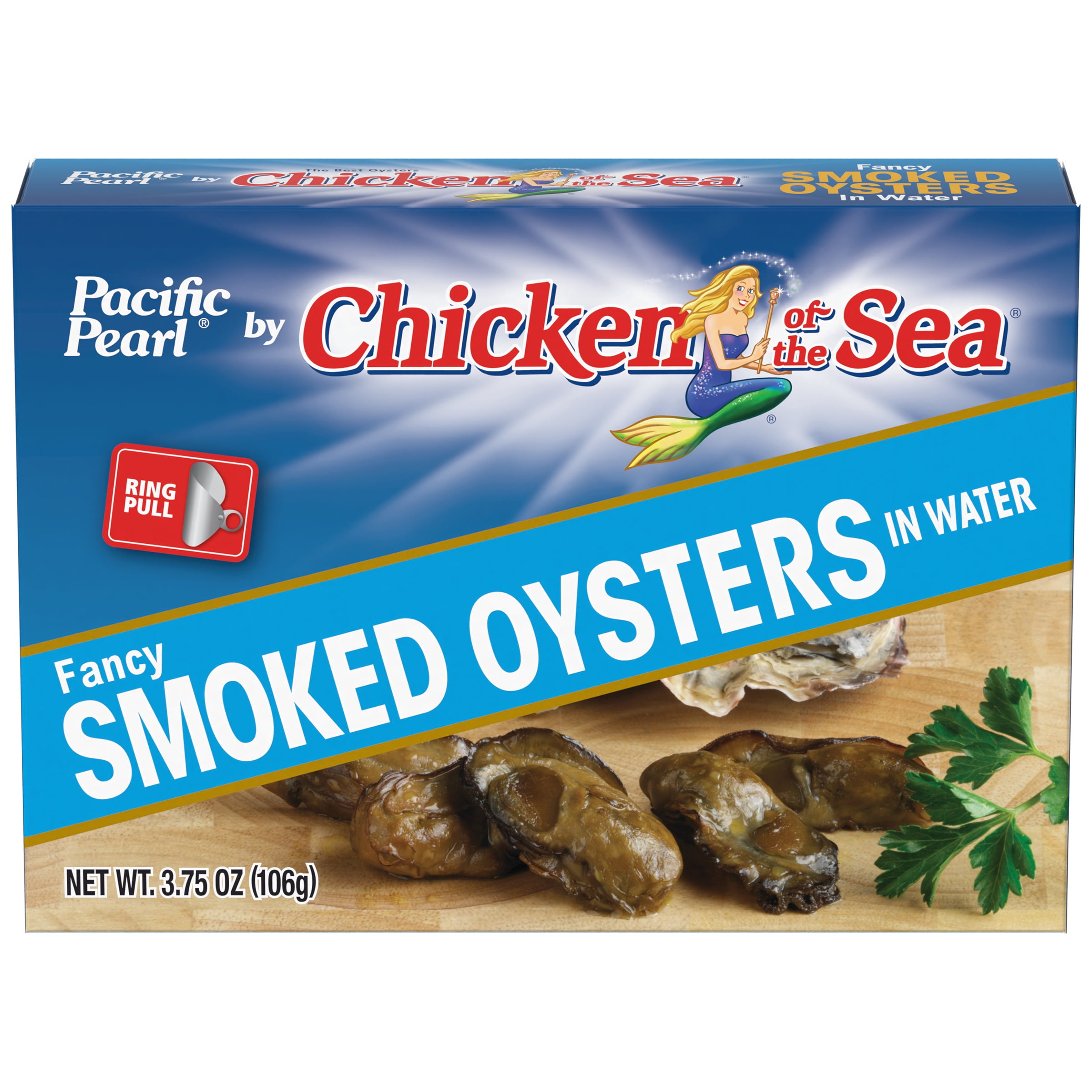 (3 pack) Pacific Pearl Fancy Smoked Oysters in Water 3.75 oz