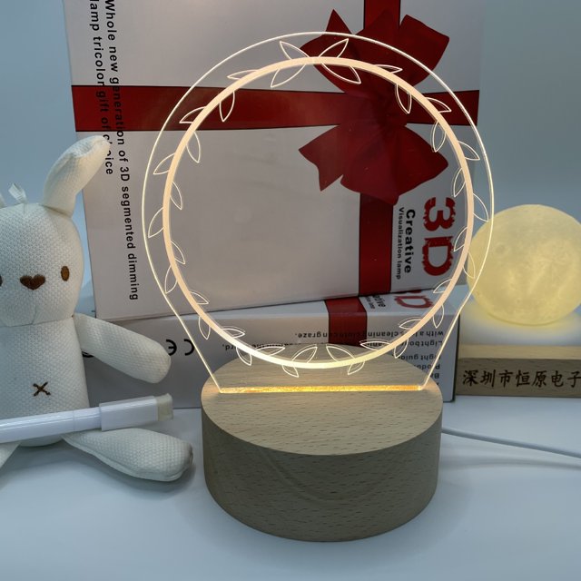 sale solid wood message board night light 3D Creative light acrylic table lamp atmosphere lamp