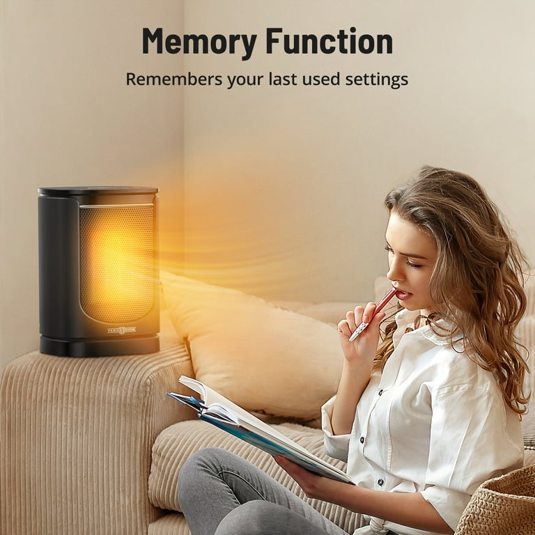 Space Heater with Adjustable Thermostat, Paris RhÃ´ne 1500W Ceramic Desktop  Heater for Home - Walmart.com