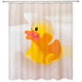 thumbnail image 2 of Classic Carton Rubber Duck Kids Waterproof Washable Polyester Shower Curtain wit, 2 of 4
