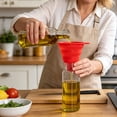thumbnail image 7 of Funnels for Kitchen Use Filling Bottles,Kitchen Funnels,Foldable Silicone Funnel,5.7IN Collapsible Small & Large Funnels for Kitchen, Water Bottles & Liquid Transfer(Red), 7 of 7