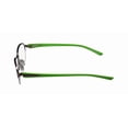 thumbnail image 4 of NEW LIGHTEC 6963L WOMENS/LADIES DESIGNER HALF-RIM GRAY / GREEN FRAME DEMO LENSES 53-16-135 FLEXIBLE HINGES EYEGLASSES/SPECTACLES, 4 of 9