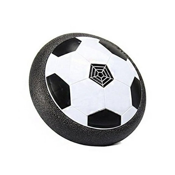 GIXUSIL Hover Soccer Ball - Indoor with LED Lights and Soft Foam Bumpers to Protect Furniture – Kids Toys for 2-16 Year Old Boys and Girls-Black&White