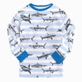 thumbnail image 5 of TOWED22 Toddler Baby Boy Fall Winter Clothes 2pcs Long Sleeve T-Shirt Pocket Joggers Pants Cotton Graphic Outfits Casual Clothing(Blue,3-4 Y), 5 of 9