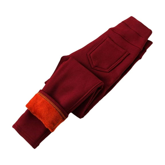 Ruyang Girls Fleece Athletic Shiny Pants Warm Thicken Stretchy Active Sweatpants Leggings Elastic Waist Yoga Trousers