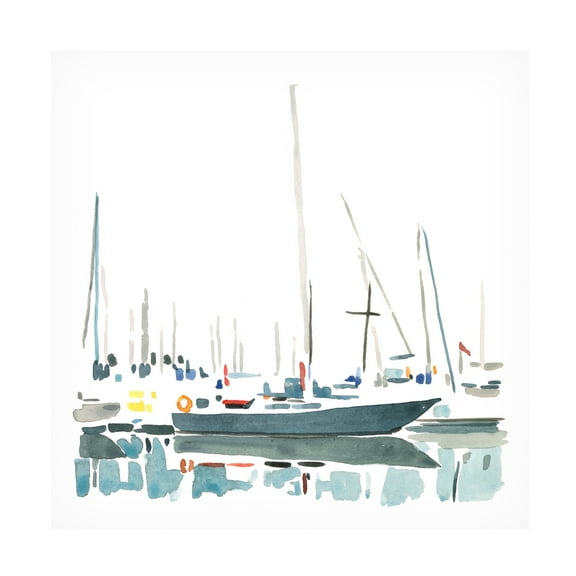 Emma Caroline 'Sailboat Scenery I' Canvas Art