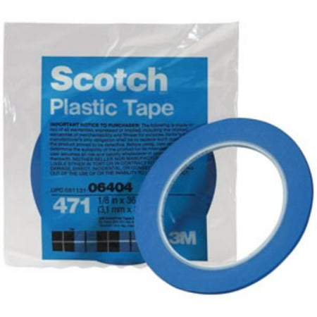 Blue Plastic Tape - 3M Plastic Tape 1/8