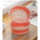 thumbnail image 3 of Juego de coladores de frutas de silicona plegables 2 en 1 para cuencos grandes, verde, 3 of 5