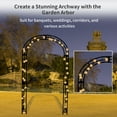 thumbnail image 7 of 48.8" W x 83.8" H Garden Arch, Black Sturdy Metal Iron Arbor, Courtyard Cast Trellis for Various Climbing Plant, Outdoor European-Style Archway Wedding Ceremony Party, 7 of 7