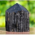 thumbnail image 4 of Stunning Black Tourmaline Point Statue Crystal Pointed Obelisk for Healing Stone & Spiritual Home Decor, Sacred Crystal Gift Chakra Balancing, Serene Energy Enhancer for Yoga & Reiki 2235gm, 4 of 5