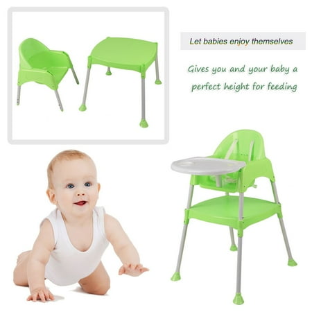 3 In 1 Safety Seat Folding Dining Feeding Highchair Portable Baby Kids Chair