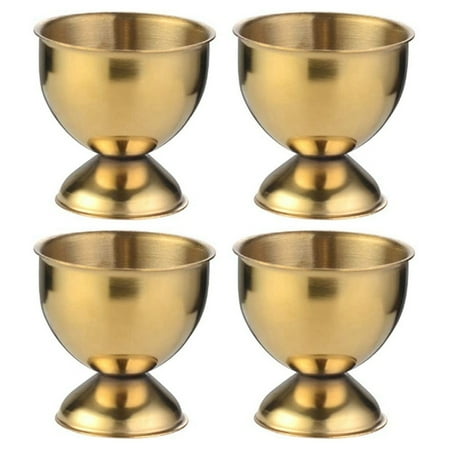 

Egg Cups Set Stainless Steel Eggs Hard Boiled Eggs and Soft Tray Tool Holders Kitchen Gold