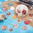 thumbnail image 2 of 32 piezas de dijes de conchas marinas naturales de 4 estilos, de 1,6 a 2,1 pulgadas, conchas de playa con anilla dorada., 2 of 5