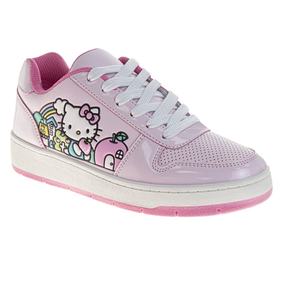 Hello Kitty Women'S Lace Up Vintage Fashion Sneakers.Pink, Size: 8