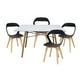 thumbnail image 1 of Set de Comedor Mundo In Muebles Mesa Rectangular Oslo Blanca + 4 Sillas Moura Negro, 1 of 7