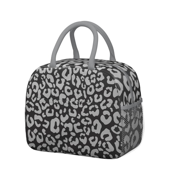 Reusable Leopard Lnsulated Lunch Bag for Women & Men-Leakproof Water-Resistant Cooler Tote,Large Capacity(10.6x8.7x6.3in)for Work,Office,Travel,Picnic,Beach.