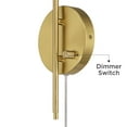 thumbnail image 5 of Possini Euro Design Possini Euro Primrose 17 1/4" H Brass Plug-In Wall Lamp Set of 2, 5 of 9