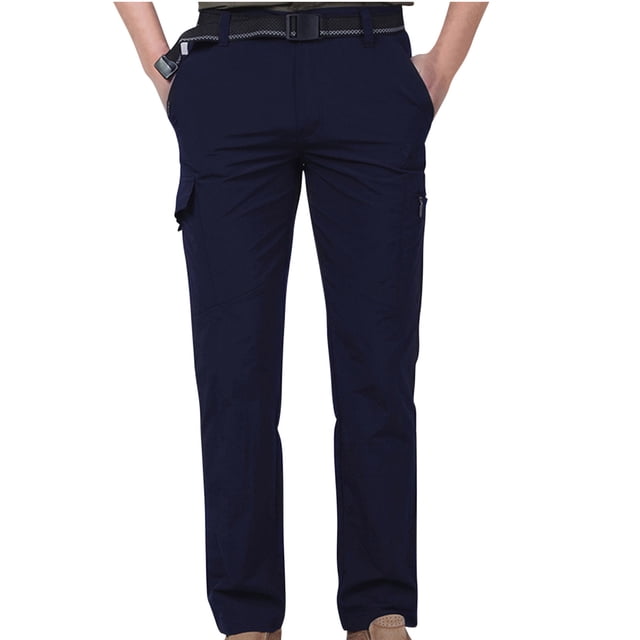 Birdeem Mens Pants Mens Fashion Drawstring Elastic Waist Solid Color Casual Sweat Length Pants
