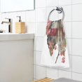 thumbnail image 6 of 2 Pcs Absorbent Face Towel Bath Hand Towels Soft Breathable Cotton Towel Set for Bathroom Kitchen Hotel Spa Decor Butterfly with Flag Pattern, 6 of 8