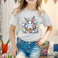 thumbnail image 2 of XDZJLR T-Shirts Filles Enfants Pâques Graphique Coupe Ample Décontractée Manches Courtes Col Rond pour Garçons T-Shirts 2-3 Ans, 2 of 4