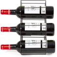 thumbnail image 2 of Black Wire Wine Rack, Modern Wine Bottle Holder Stand, Freestanding Wine Rack, No Assembly Required, Suitable for Kitchen Counter, 2 of 4