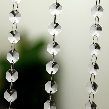 - Cluxwal Acrylic Beads Clear Beads for Chandelier Beads Chain for Wedding Home Party Tree Decoration and DIY Craft Jewelry Decoration