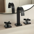 thumbnail image 3 of Speakman, Matte Black CD521MB Lura 8 Widespread Bathroom Faucet with Cross Handles and Pop-Up Drain Assembly, 3 of 3