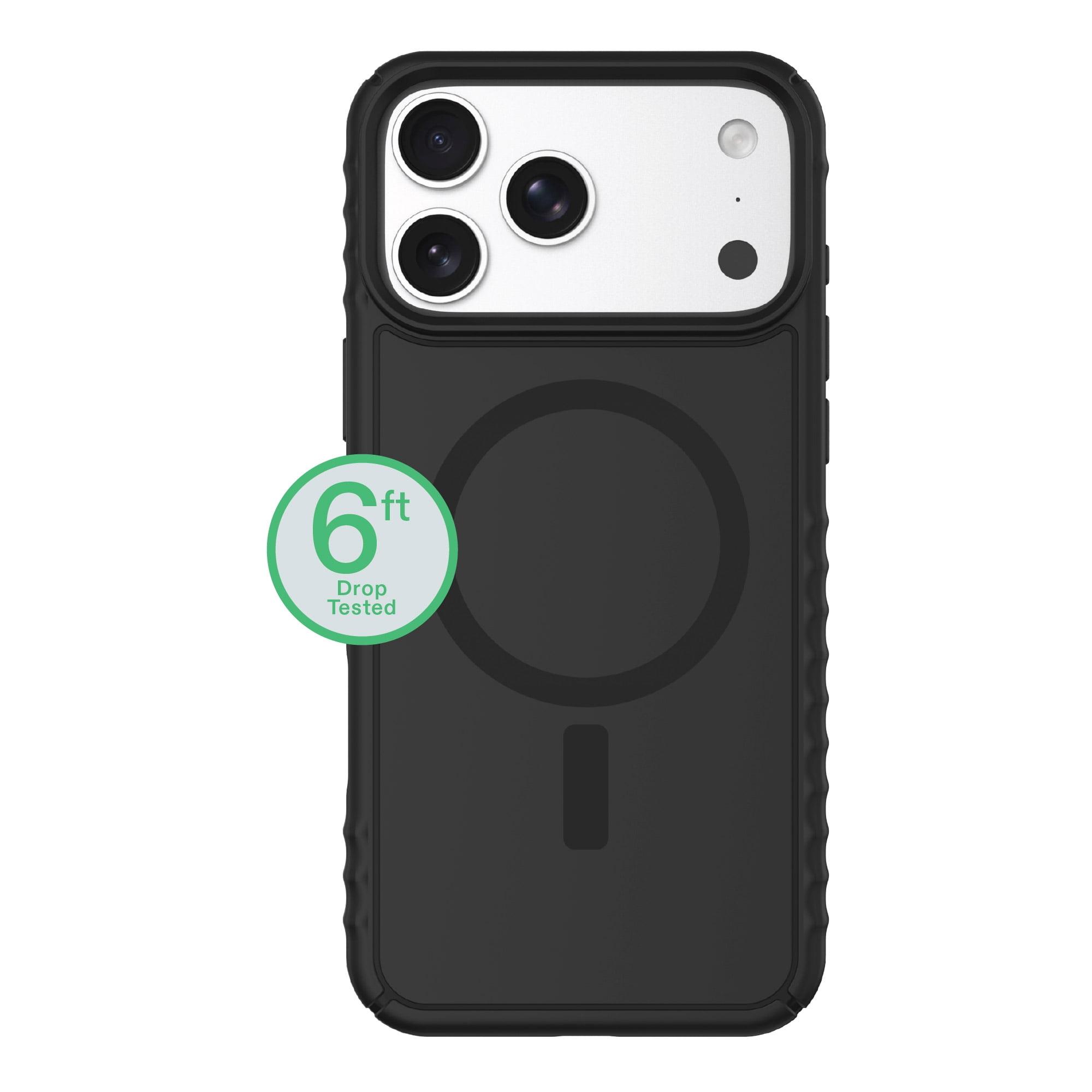 onn Protective Gel Phone Case for iPhone 18 Pro / 17 Pro, MagSafe Compatible - Black