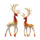 thumbnail image 2 of 2 figuras de ciervo para decoración de escritorio, regalo de , recuerdo de mesa, estatuas de reno, estatuas de resina de alce para fiesta de Naranja, 2 of 9