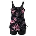 thumbnail image 5 of fartey Swimsuits for Women Stripe Print Racerback Sleeveless Tankini Top Bathing Suit Tops Tunic Comfy Swim Shirts for Beach, 5 of 6