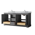 thumbnail image 3 of Wyndham Collection 72" Oval-Sinks Wood Double Bathroom Vanity in Dark Gray, 3 of 5