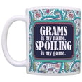 thumbnail image 2 of ThisWear Gift for Grandma Grams is my Name Spoiling is my Game 11 ounce Coffee Mug Paisley, 2 of 4