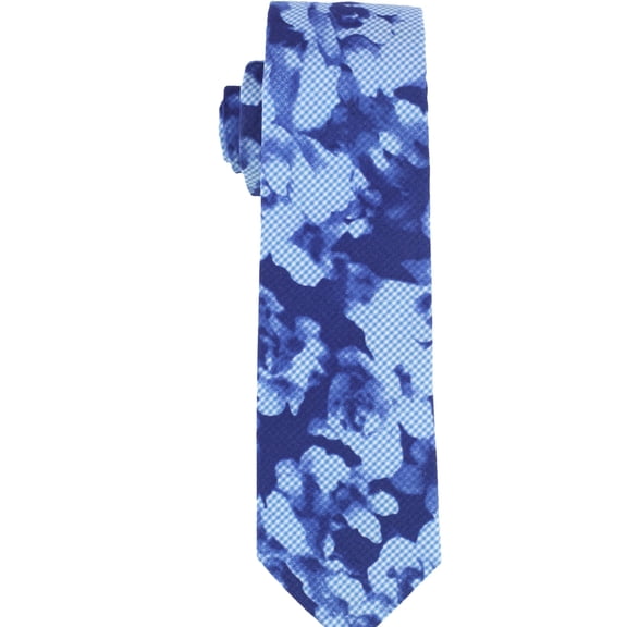 bar III Mens Floral Self-tied Necktie, Blue, Classic (57 To 59 in.)