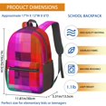 thumbnail image 3 of Red and Pink Checkered Pattern 17" School Backpacks for Teens,Waterproof Oxford Fabric,S-Shape Padded Straps for School,Travel,Hiking,Camping, 3 of 6