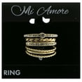 thumbnail image 2 of Mi Amore Stackable  Crystal Multiple-Ring-Set Gold-Tone Size 8.00, 2 of 2