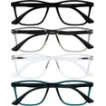 thumbnail image 1 of OPULIZE NYX Reading Glasses with Blue Light Blocking for Women Men, Rectangular Frame with UV & Eyestrain Protection, 1 of 7