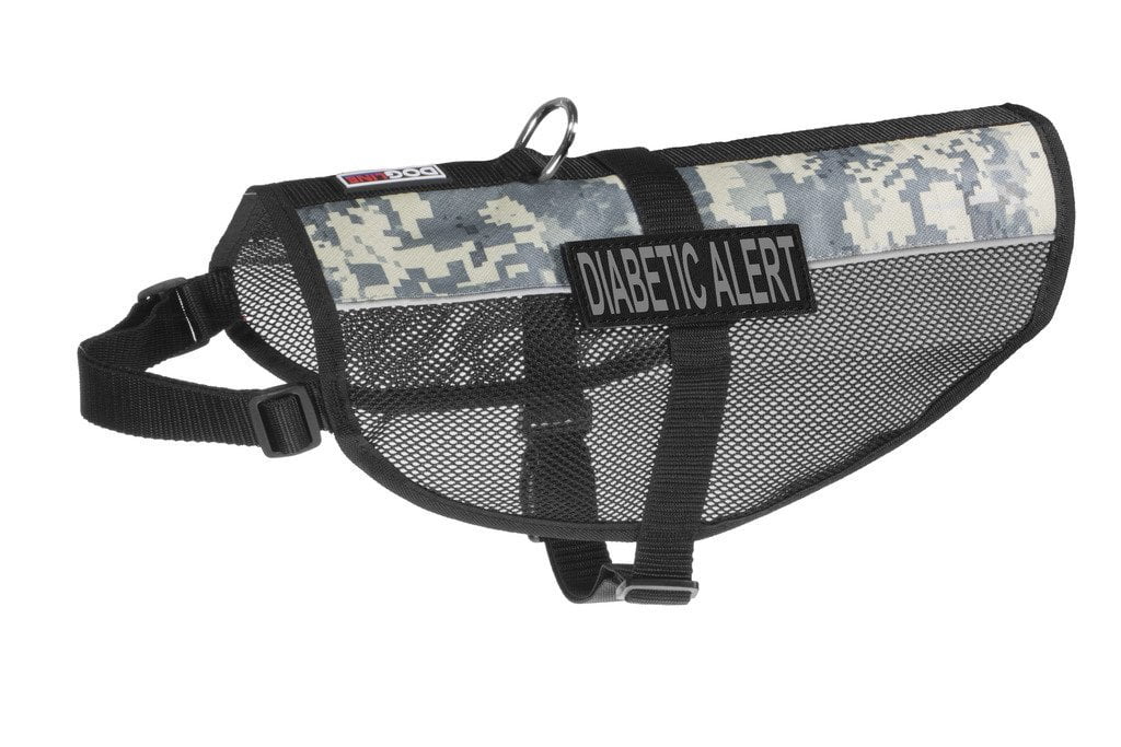 13"16" MaxAire Mesh Vest for Dogs and 2 Removeable "Diabetic Alert