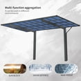 thumbnail image 2 of CarButler 17x9x11ft Metal Outdoor Single Carport Heavy Duty Carport with Aluminum  Frame and Polycarbonate Panels for Outdoor Driveway Car, Truck, 2 of 7