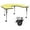Yellow, variant on Flash Furniture Mobile 60''W x 66''L Horseshoe Yellow Thermal Laminate Activity Table - Standard Height Adjustable Legs