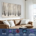 thumbnail image 3 of Rustic Farmhouse 8 Pack Art Acoustic Panels Sound Absorbing Beautiful winter birch grove black white forest Decorative Soundproof Wall Panels Self Adhesive for Nursery Game Room Bedroom 48"x32", 3 of 7