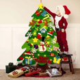 thumbnail image 2 of 4FT DIY Felt Christmas Tree Set with 32pcs Ornaments - Wall Hanging Felt Xmas Tree for Kids Toddlers Christmas New Year Gift Decorations Party Supplier, 2 of 6