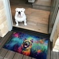 thumbnail image 2 of Hippie Belgian Malinois Portrait oil painting Watercolor Tie-dye Vintage Doormat Sheepdog Dog Lover Gifts Indoor Outdoor Welcome Mat - 00015, 2 of 5