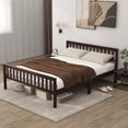 thumbnail image 1 of Gymax Wood Bed Frame Wood Slats Support Platform W/ Headboard &Footboard Queen Size, 1 of 8
